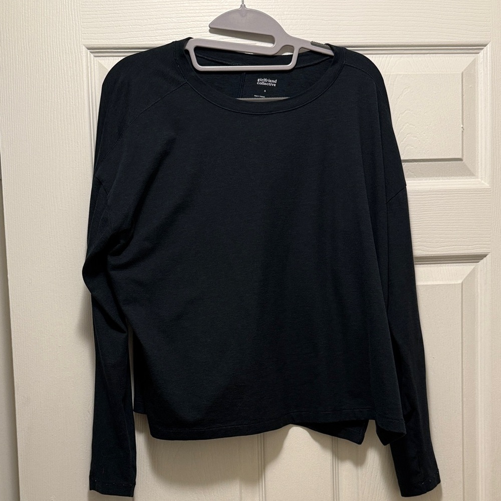 Girlfriend Collective Dark Blue Long Sleeve Top